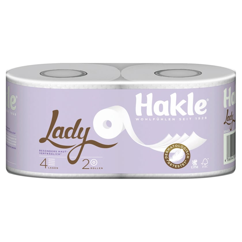 Hakle Lady Toilettenpapier 4-lagig 2x150 Blatt